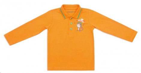 Оранжевая футболка с длинным рукавом для мальчика PlayToday Baby 147015, вид 1