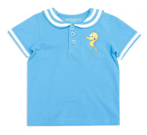 Голубая футболка для мальчика PlayToday Baby 147054, вид 1