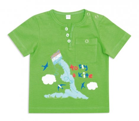 Салатовая футболка для мальчика PlayToday Baby 147082, вид 1