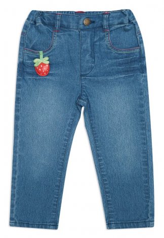 Синие джинсы для девочки PlayToday Baby 148040, вид 1