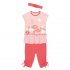 Нежно-розовый комплект: платье, леггинсы, повязка на голову для девочки PlayToday Baby 148046, вид 1 превью