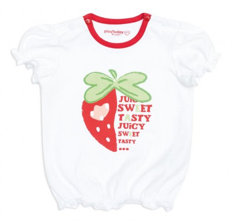 Белая футболка для девочки PlayToday Baby 148047, вид 1