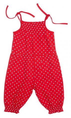 Красный полукомбинезон для девочки PlayToday Baby 148052, вид 1