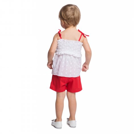 Белый комплект: топ, шорты для девочки PlayToday Baby 148054, вид 4
