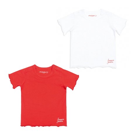 Красный комплект: футболка, 2 шт. для девочки PlayToday Baby 148060, вид 1