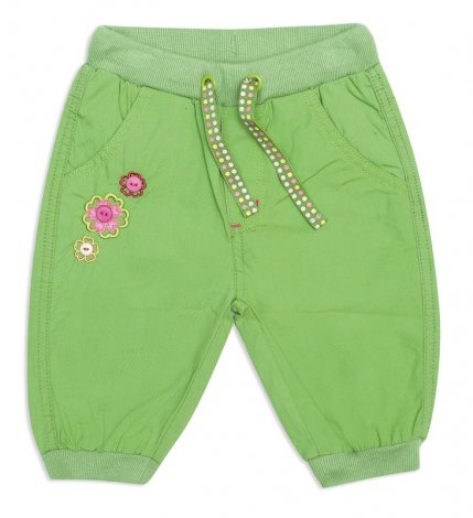 Зеленые брюки для девочки PlayToday Baby 148076, вид 1