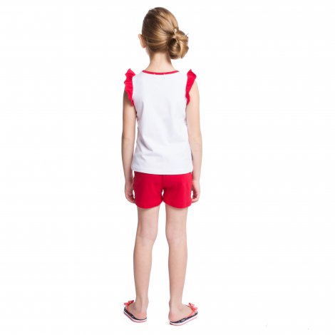 Белый комплект: майка, шорты для девочки PlayToday 149004, вид 7