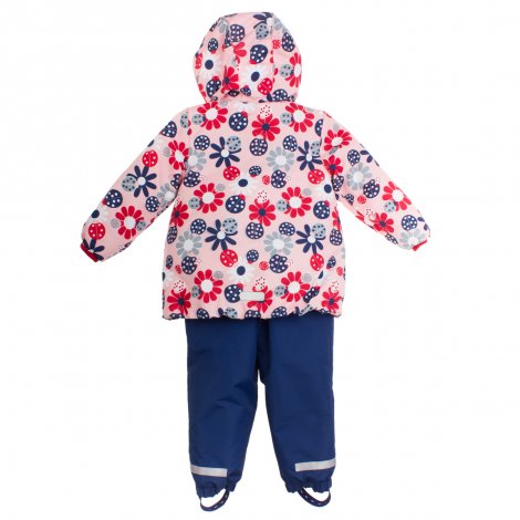 Розовый комплект демисезонный: куртка, полукомбинезон для девочки PlayToday Baby 168001, вид 2