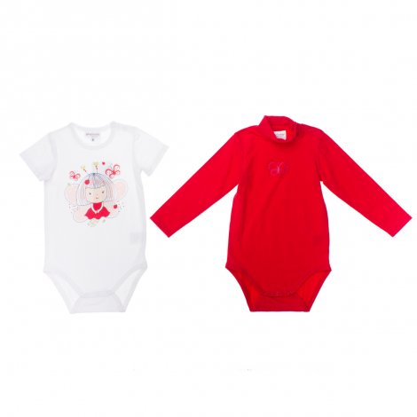 Разноцветные боди, 2 шт. в комплекте для девочки PlayToday Baby 168025/684, вид 1