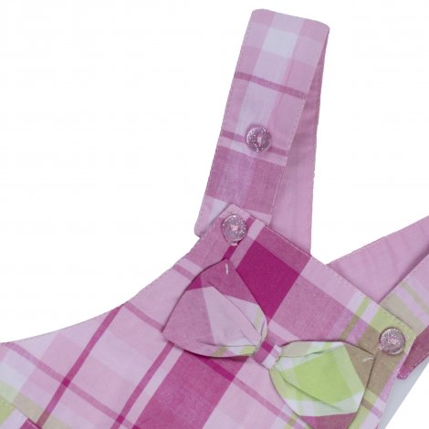 Розовый комплект: футболка, полукомбинезон текстильный для девочки PlayToday Baby 188868, вид 4