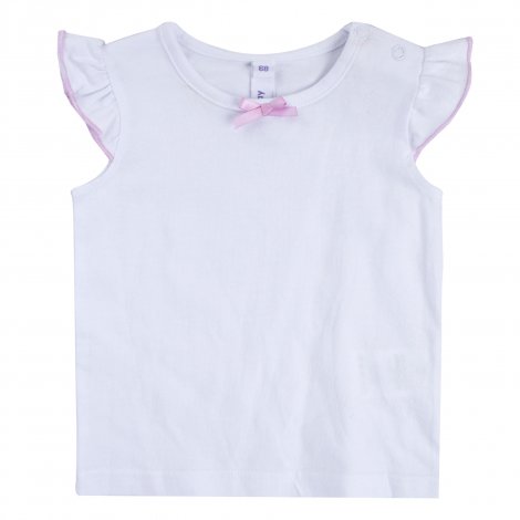 Розовый комплект: футболка, полукомбинезон текстильный для девочки PlayToday Baby 188868, вид 5