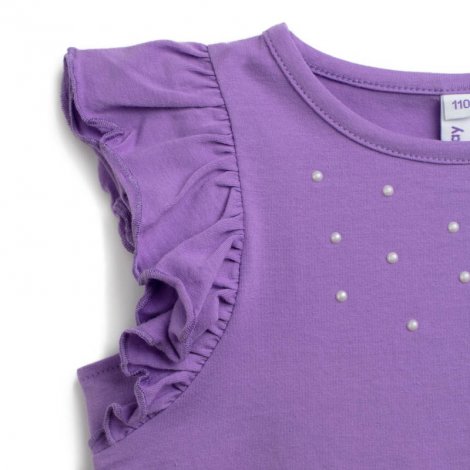 Фиолетовая футболка для девочки PlayToday 192034, вид 2