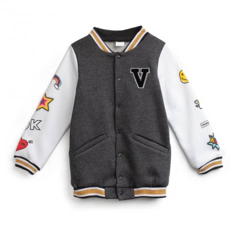 Серая толстовка для девочки PlayToday 192071, вид 1