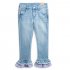 Голубые брюки джинсовые для девочки PlayToday 192191, вид 1 превью