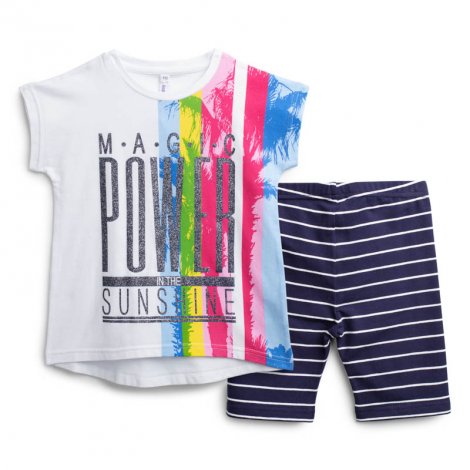Комплект: футболка, шорты для девочки PlayToday 199005, вид 1