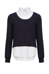 Синяя блузка-обманка для девочки Stylish Amadeo AB088B