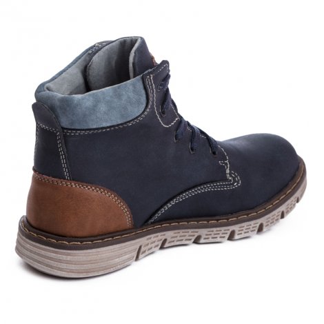 Темно-синие ботинки для мальчика S'COOL 373221, вид 2
