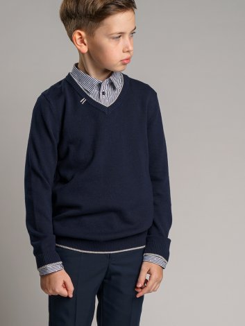 Синий джемпер для мальчика PlayToday Tween 22011012, вид 4