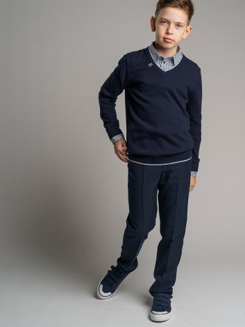 Синий джемпер для мальчика PlayToday Tween 22011012, вид 5