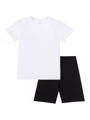 Белый комплект: футболка, шорты, рюкзак для мальчика PlayToday Tween 22011088