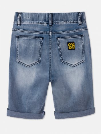 Голубые шорты текстильные джинсовые для мальчиков для мальчика PlayToday Tween 220116012, вид 2