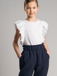 Белая футболка для девочки PlayToday Tween 22021085