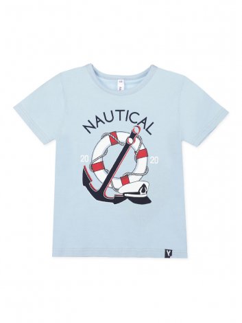 Голубая футболка для мальчика PlayToday 220212014, вид 1