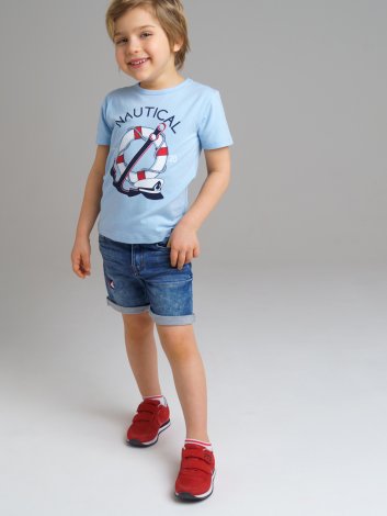 Голубая футболка для мальчика PlayToday 220212014, вид 5