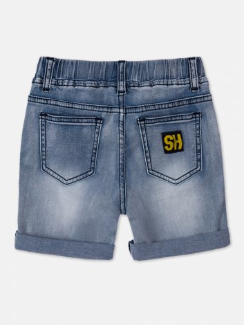 Голубые шорты текстильные джинсовые для мальчиков для мальчика PlayToday 220216012, вид 2