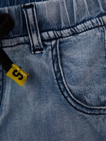 Голубые шорты текстильные джинсовые для мальчиков для мальчика PlayToday 220216012, вид 3