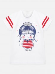 Белая футболка для девочки PlayToday Baby 220321012