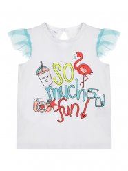 Белая футболка для девочки PlayToday Baby 220323002