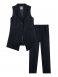 Темно-синий комплект: жилет, брюки для девочки PlayToday Tween 22127073, вид 1 превью