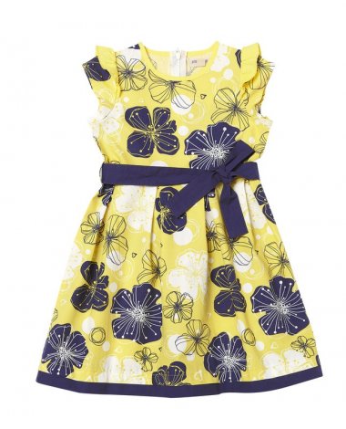 Желтое платье для девочки PlayToday 222001, вид 1