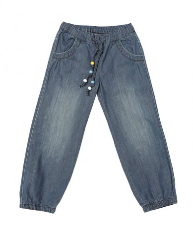 Синие джинсы для девочки PlayToday 222006, вид 1