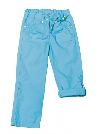 Голубые брюки для девочки PlayToday 222007, вид 1