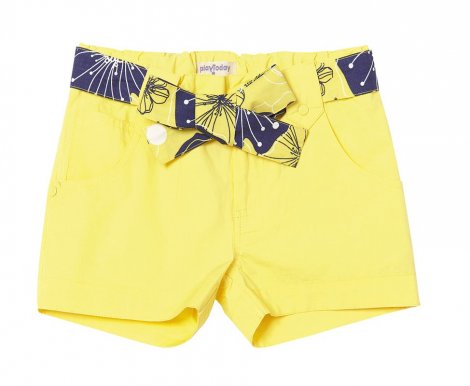 Желтые шорты для девочки PlayToday 222010, вид 1