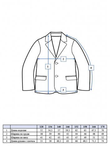 Темно-синий пиджак трикотажный для мальчика PlayToday Tween 22217005, вид 9