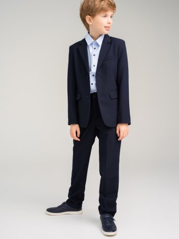 Темно-синий костюм: брюки, пиджак для мальчика PlayToday Tween 22217006, вид 2
