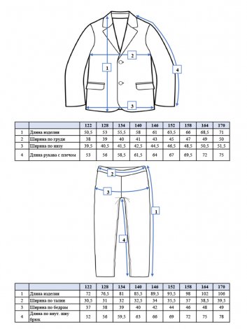 Темно-синий костюм: брюки, пиджак для мальчика PlayToday Tween 22217007, вид 10