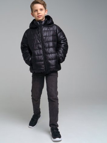 Черная куртка для мальчика PlayToday Tween 22217156, вид 2