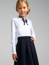 Белая футболка с длинным рукавом для девочки PlayToday Tween 22227240