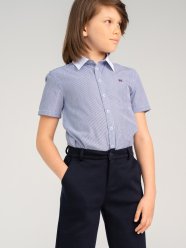 Темно-синяя сорочка (regular fit) для мальчика PlayToday Tween 22317104