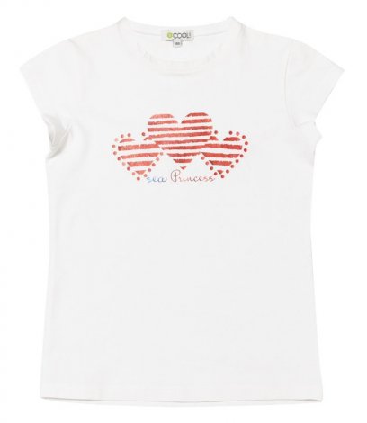Белая футболка для девочки S'COOL 224014, вид 1