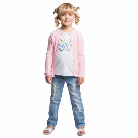 Светло-розовая кофта для девочки PlayToday 232035, вид 3