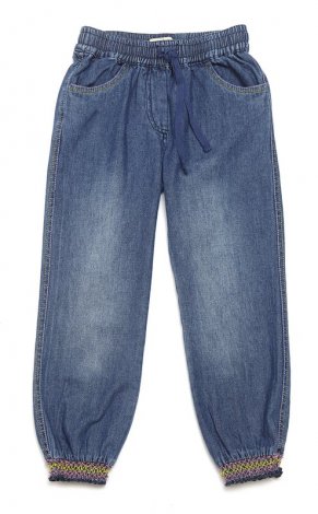 Синие джинсы для девочки PlayToday 242041, вид 1