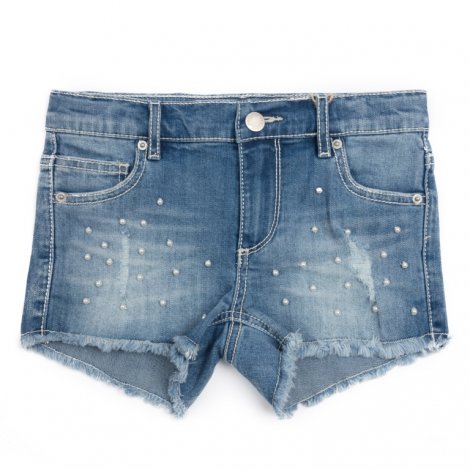Синие шорты джинсовые для девочки PlayToday 282003, вид 1