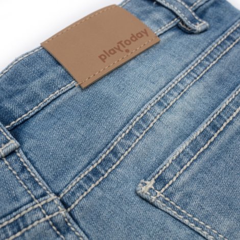 Синие шорты джинсовые для девочки PlayToday 282003, вид 5