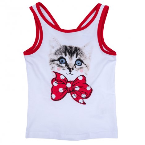 Белый комплект: майка, юбка для девочки PlayToday 272022, вид 2