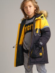 Черная куртка для мальчика PlayToday Tween 32011219